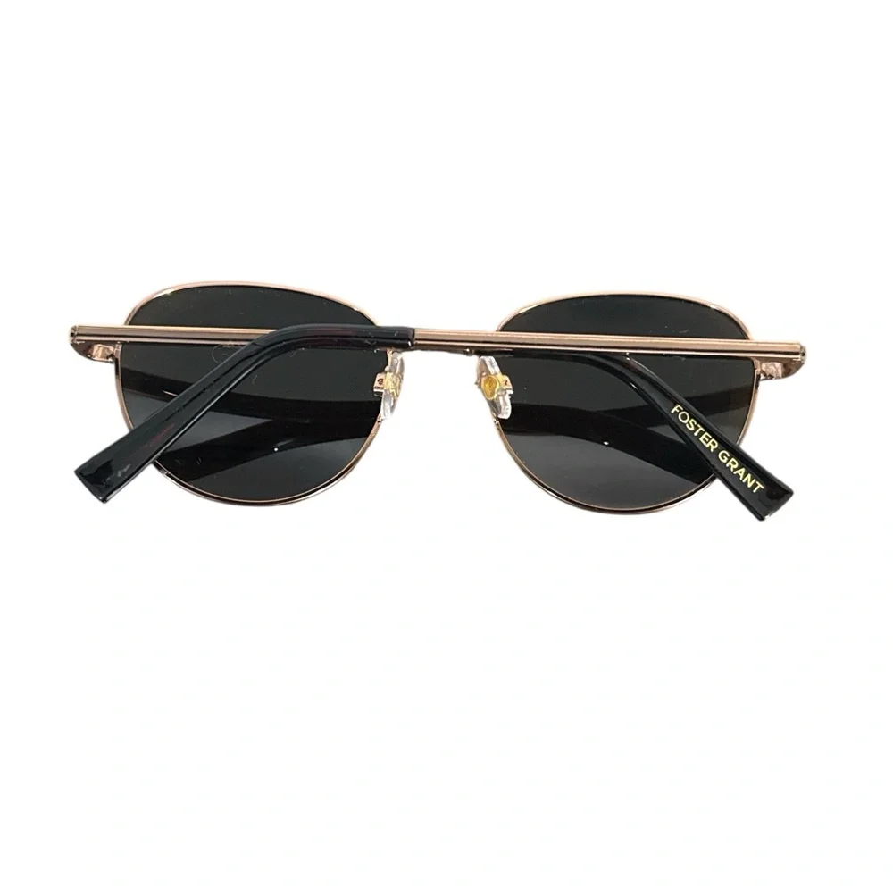 💜Foster Grant Polarized Round Sunglasses Rose Gold Metal‎ Frame